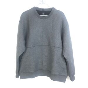 NWOT Lunya (Lahgo) Men's Restore Double Face Gray Crew Neck Sweatshirt‎ SZ XL
